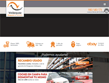 Tablet Screenshot of desguacesvelazquez.com